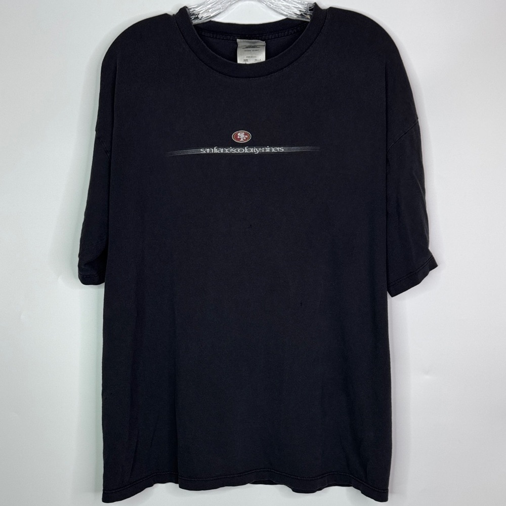 Vintage Adidas San Francisco 49s Black Tshirt Size Large